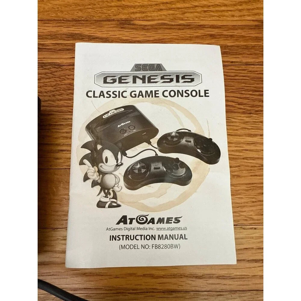 Sega Genesis Classic Game Console With 2 Controllers & Manual AtGames Retro Gami